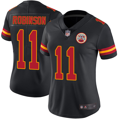 Women Kansas City Chiefs #11 Robinson Demarcus Limited Black Rush Vapor Untouchable Football Nike NFL Jersey